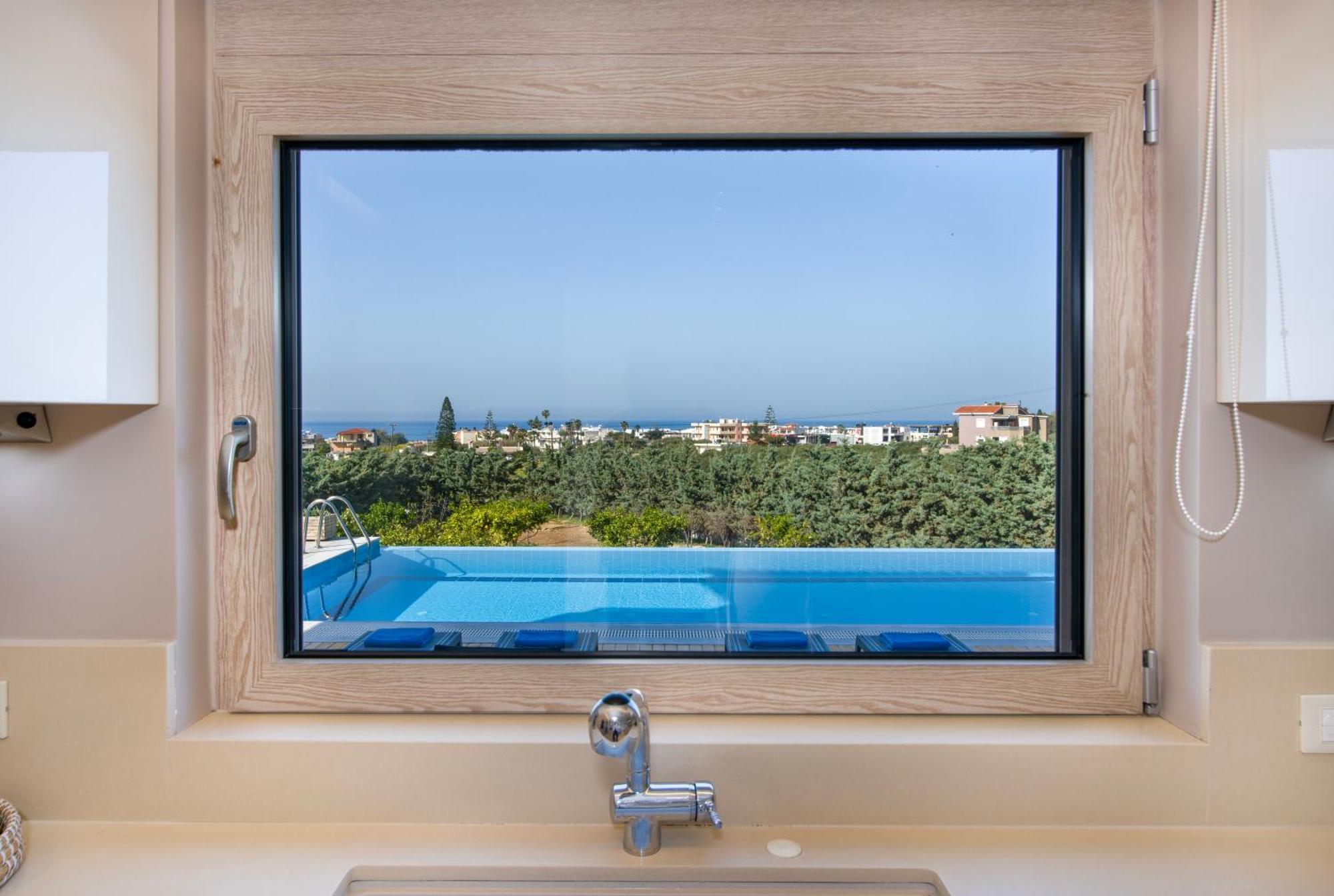 Four Seasons Private Villa - Seaview - Big Heated Pool - Gym - Sport Activities 구베스 외부 사진