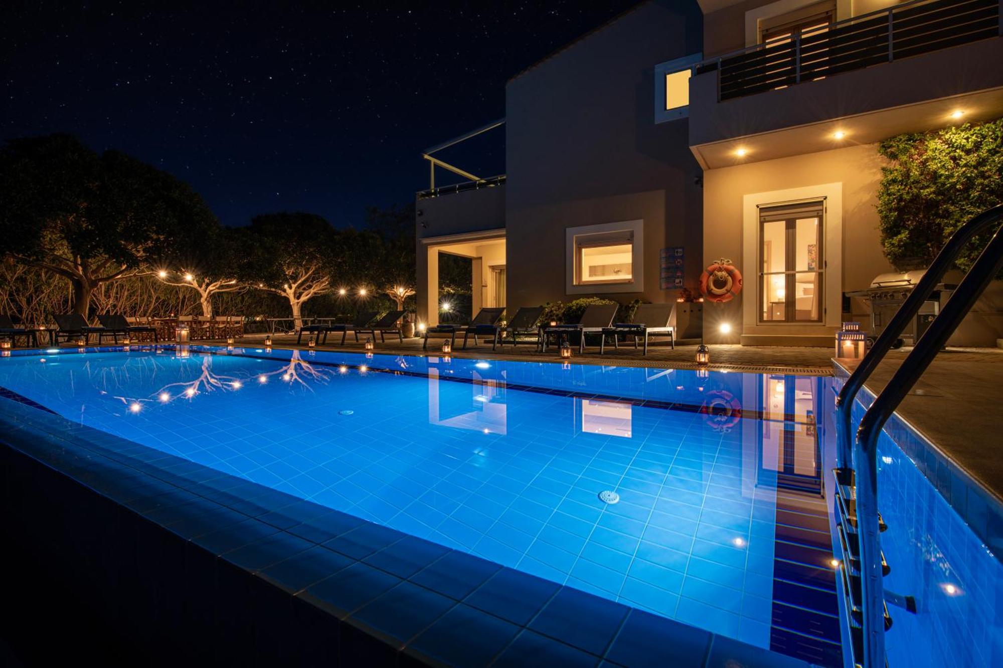 Four Seasons Private Villa - Seaview - Big Heated Pool - Gym - Sport Activities 구베스 외부 사진